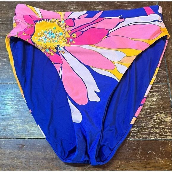 Trina Turk Breeze High-Waist Swim Pant - Picture 3 of 5